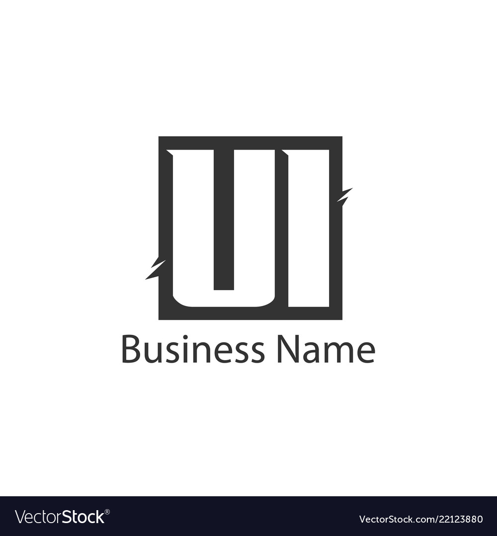 Initial letter ui logo template design