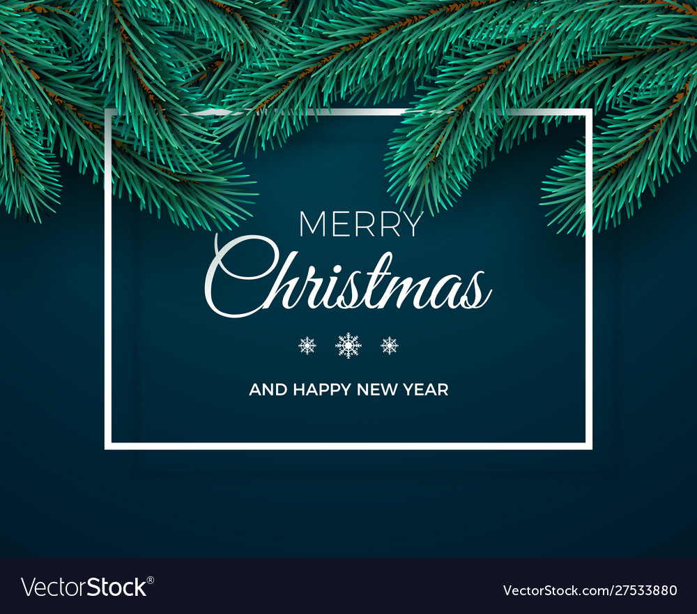 Merry christmas and happy new year greeting card Vector Image