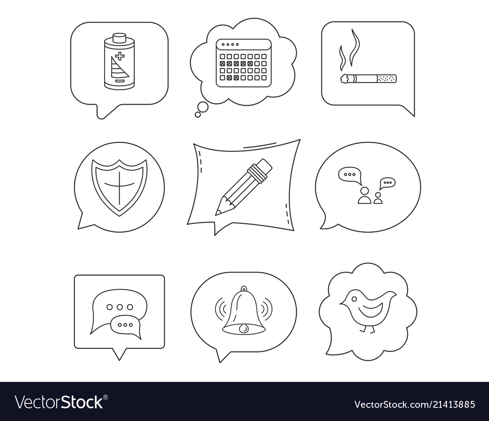 Battery pencil and protection shield icons