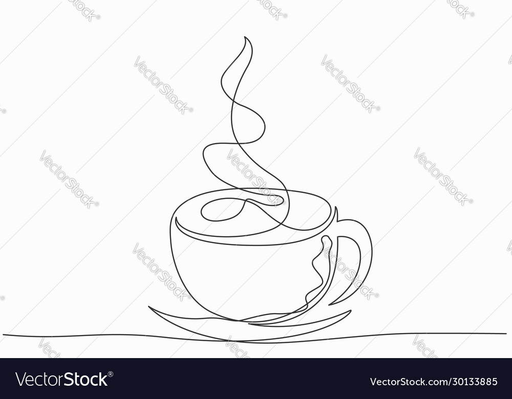 Continuous line art or one drawing hot Royalty Free Vector