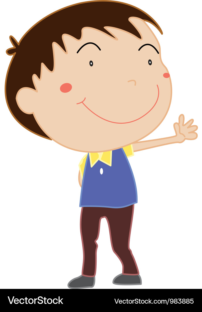 Cute young boy Royalty Free Vector Image - VectorStock