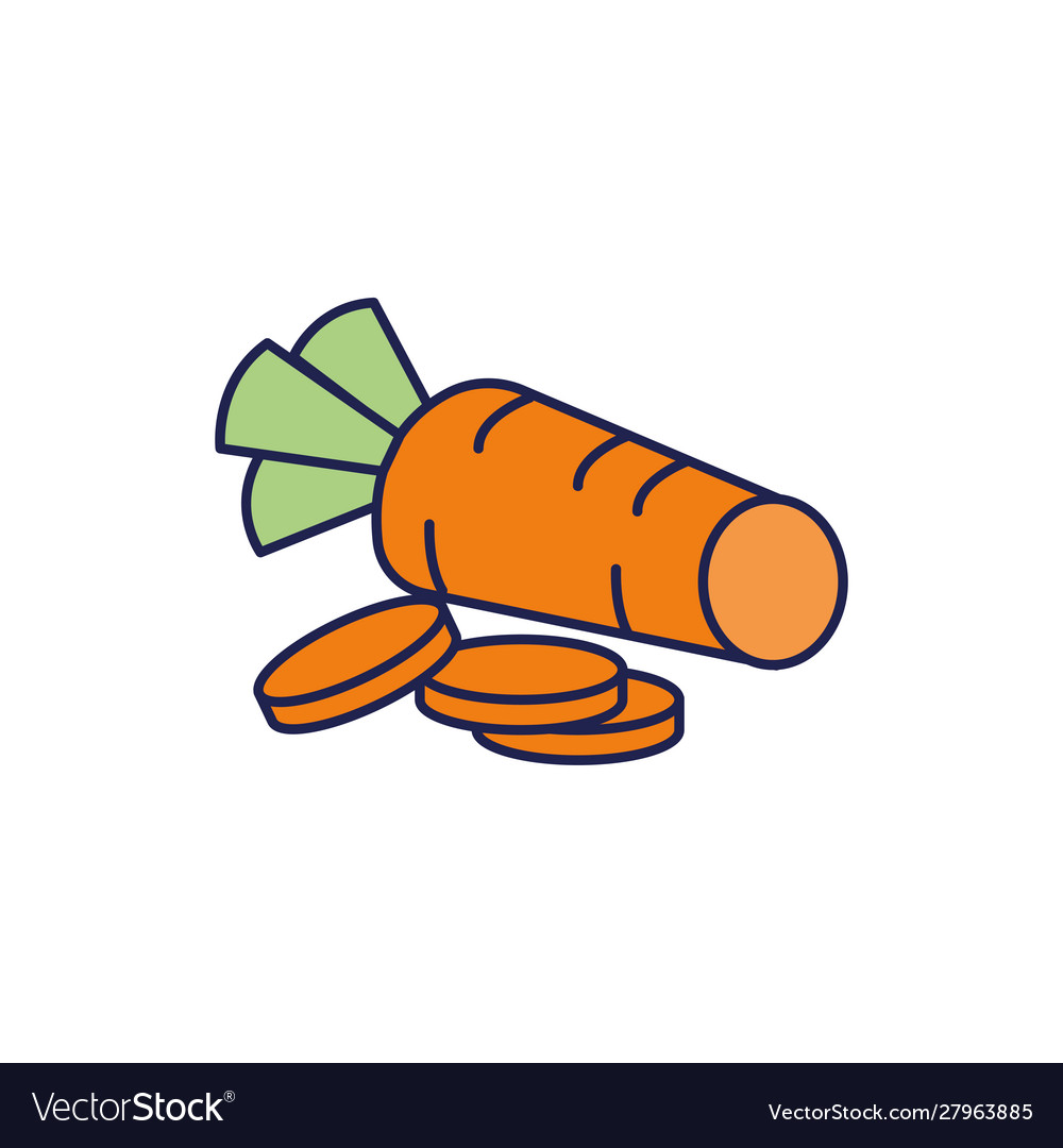 Fresh carrot vegetable healthy food icon