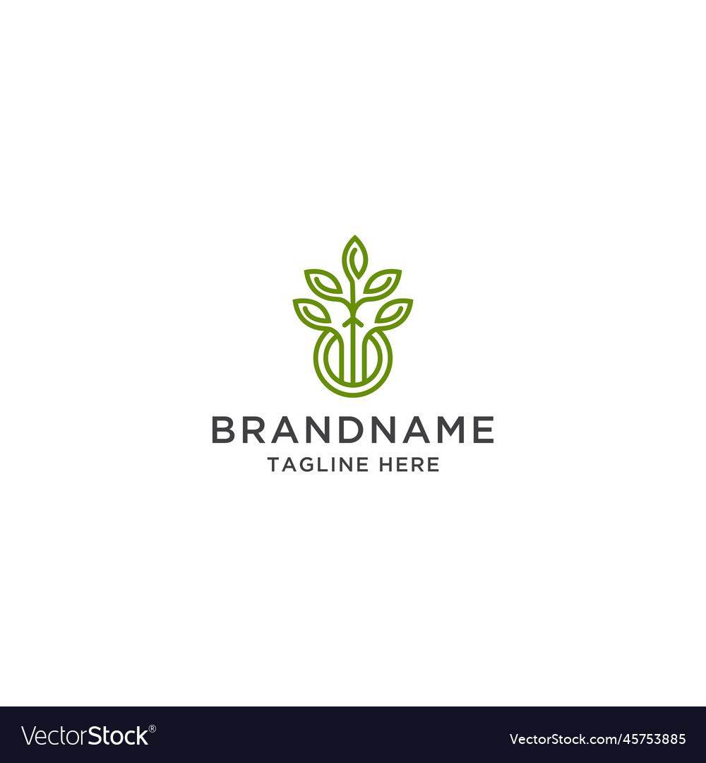 Grow leaf logo icon design template Royalty Free Vector