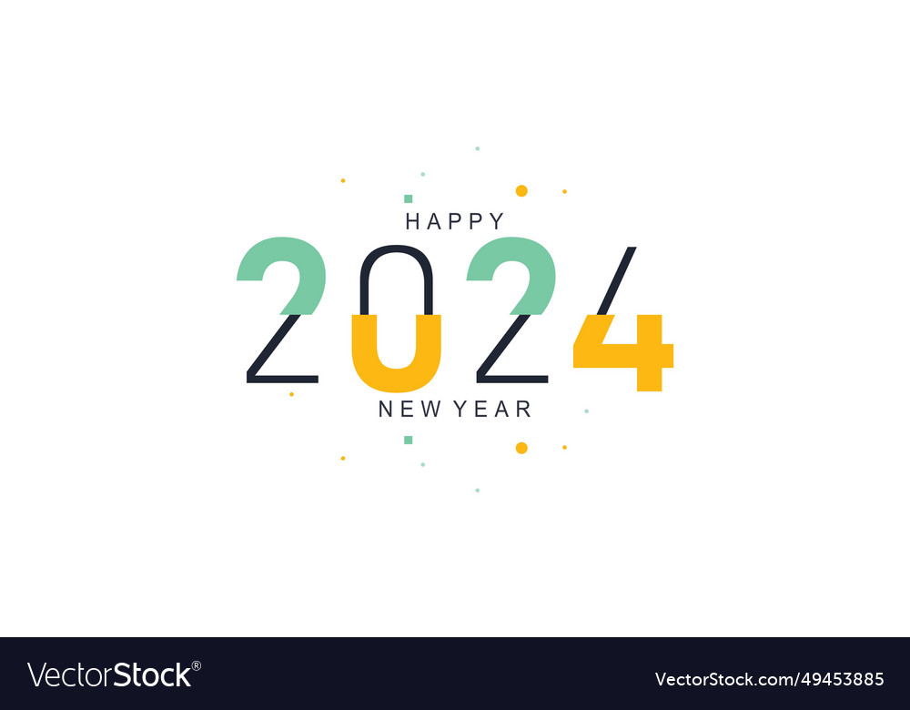 Happy New Year 2024 Celebration Evening Royalty Free Vector