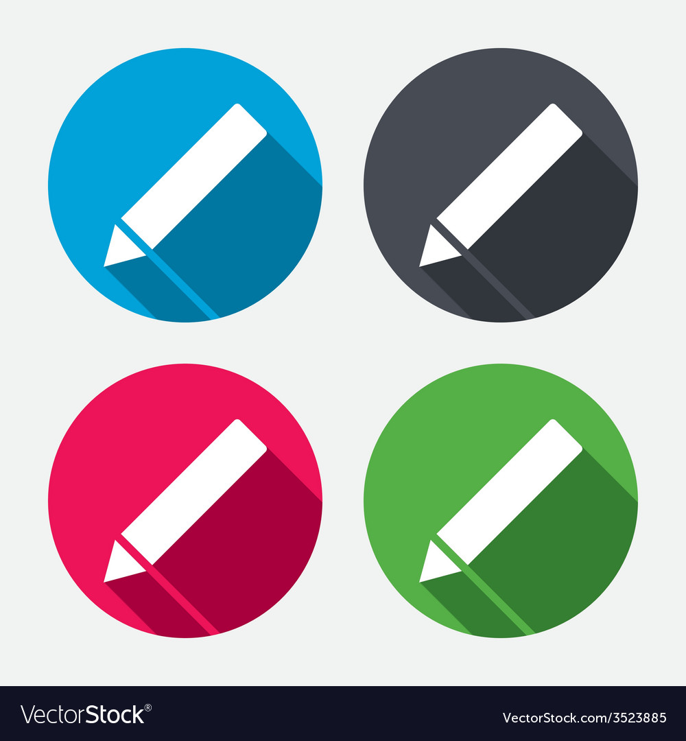 Pencil sign icon edit content button