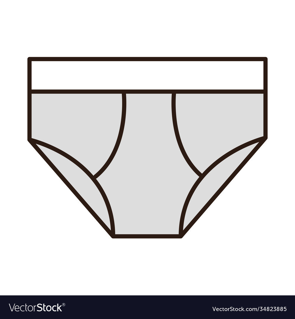 Underpants male clothes line and fill icon