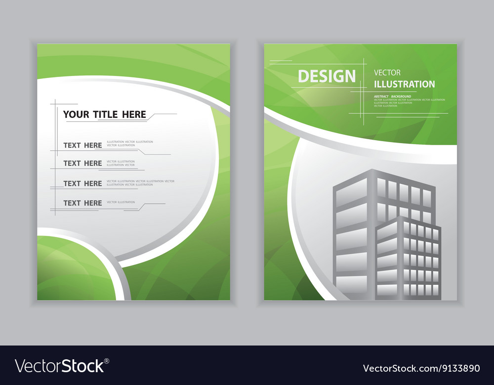 Abstract green template book cover Royalty Free Vector Image