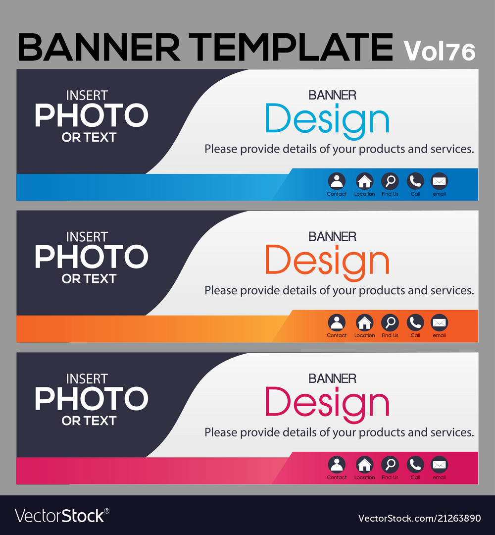 Banner Web Template Banner Blackground And Banner Vector Image