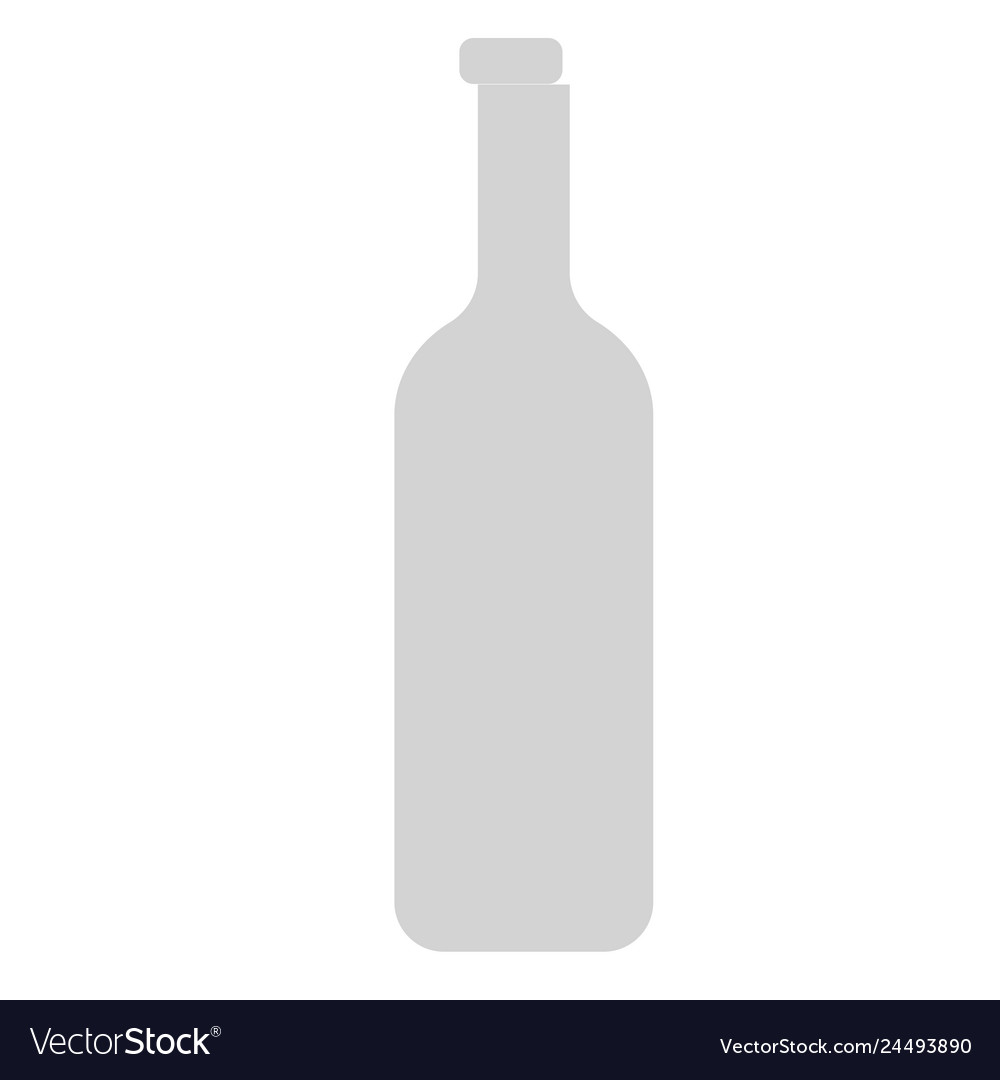 Bottle flat on white