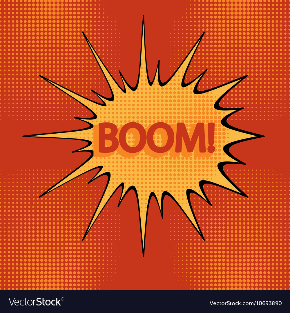 Cartoon boom-1 Royalty Free Vector Image - VectorStock