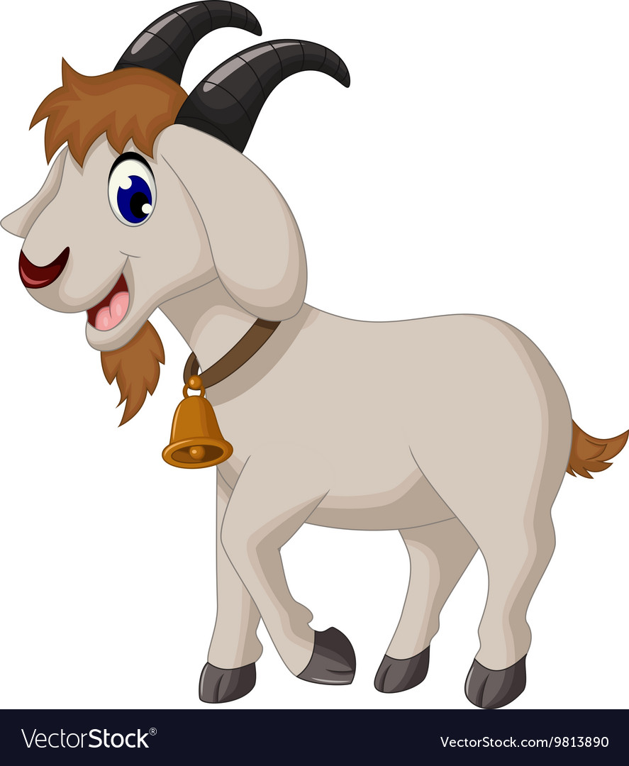 Cartoon Goat Smiling Royalty Free Vector Image 