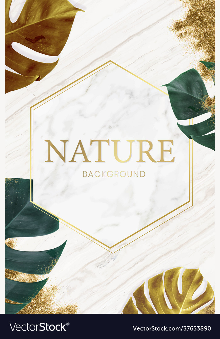 Nature frame on marble