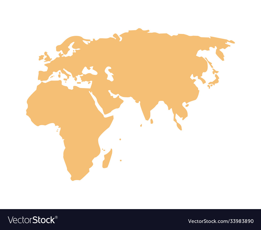 Old continent silhouette geography icon