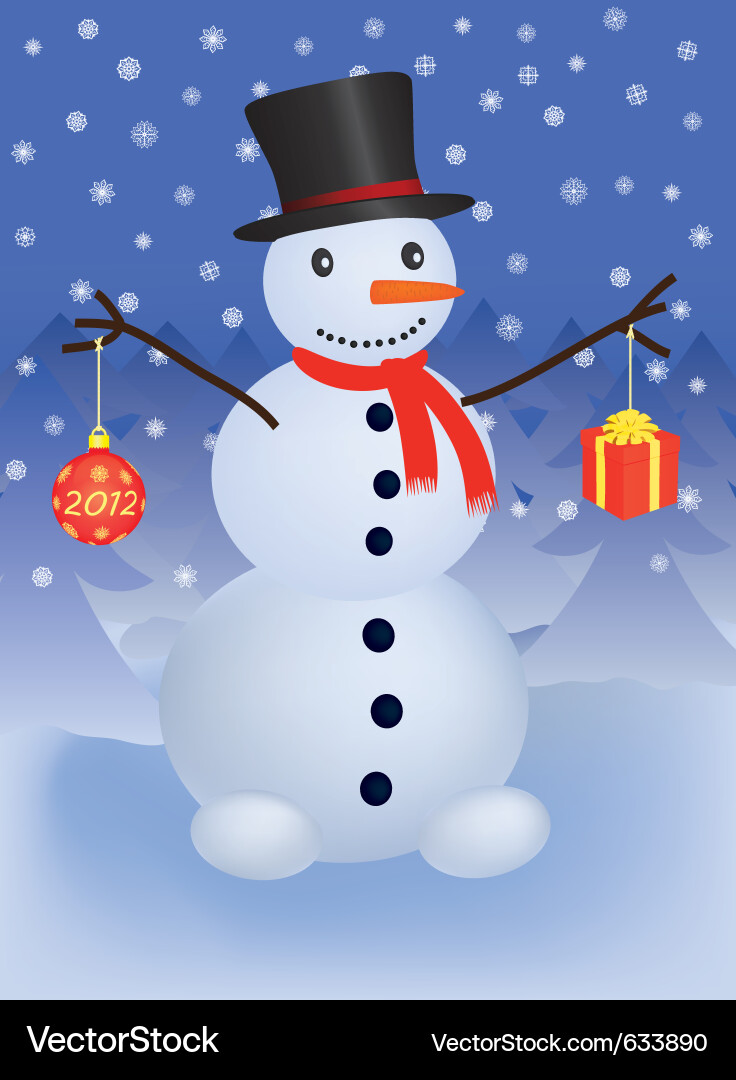 Snowman Royalty Free Vector Image - VectorStock