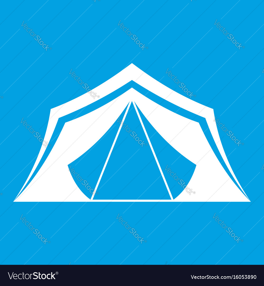 Tent icon white Royalty Free Vector Image - VectorStock