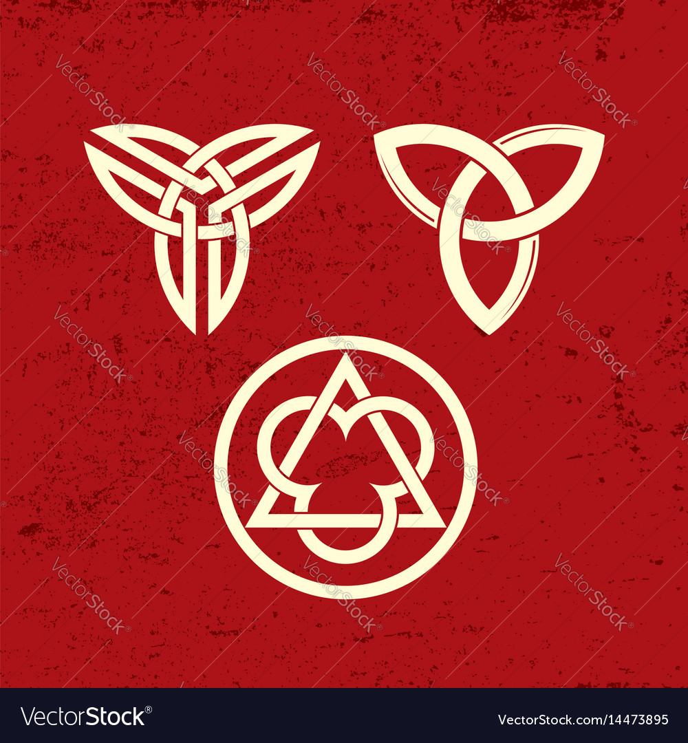 Ancient christian symbols trinity Royalty Free Vector Image
