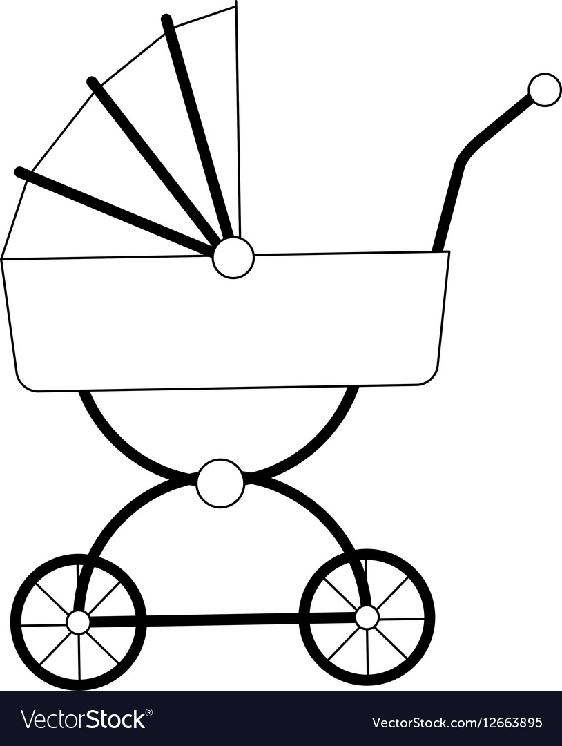 Baby Carriage Clip Art Black And White