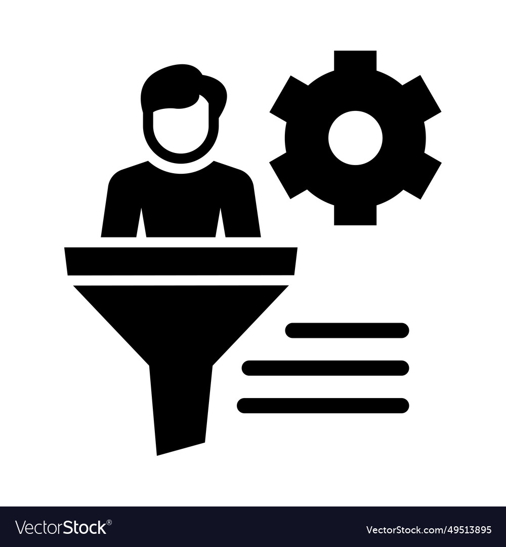 Conversion rate glyph icon for personal Royalty Free Vector