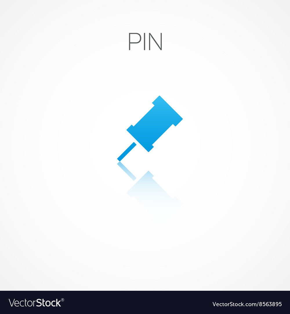 Pin Royalty Free Vector Image Vectorstock Pin Royalty Free Vector Image Vectorstock