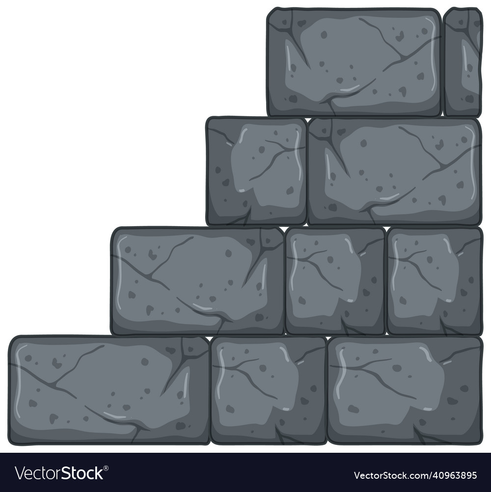 Stone tiles texture in cartoon style Royalty Free Vector