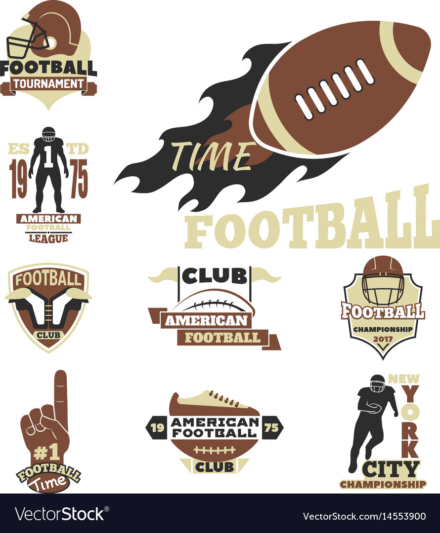 American football championship badge template Vector Image