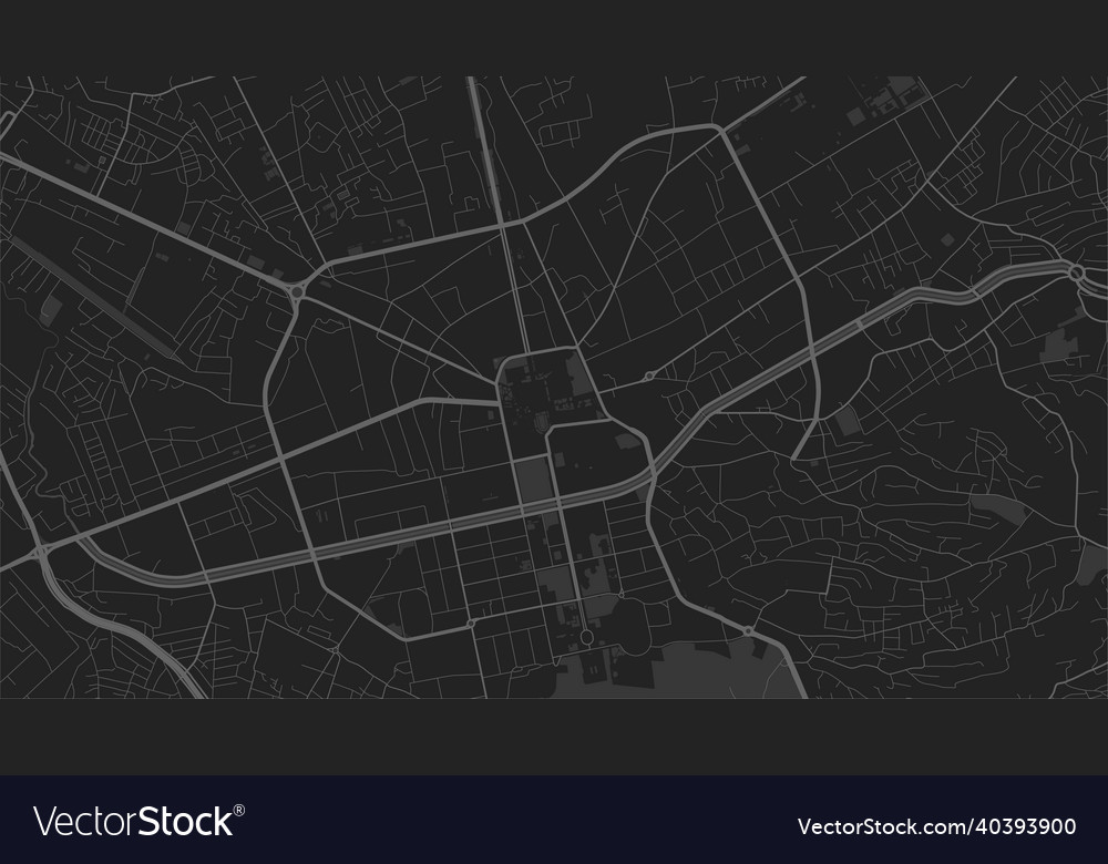 Dark black tirana city area background map