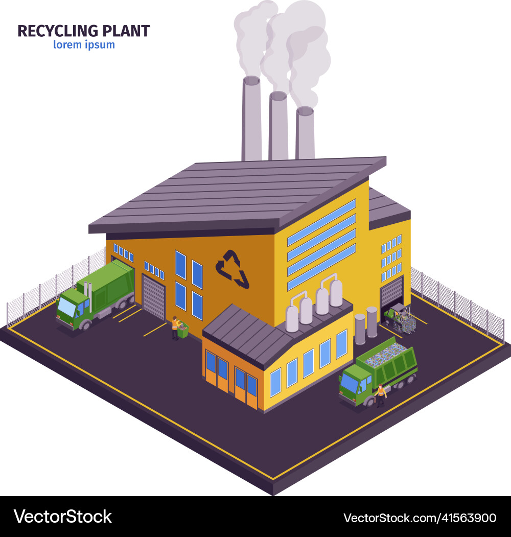 Isometric garbage Royalty Free Vector Image - VectorStock