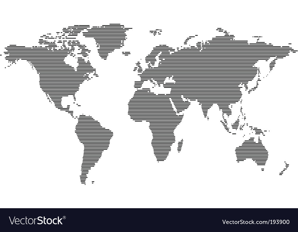 Gestreifte Weltkarte