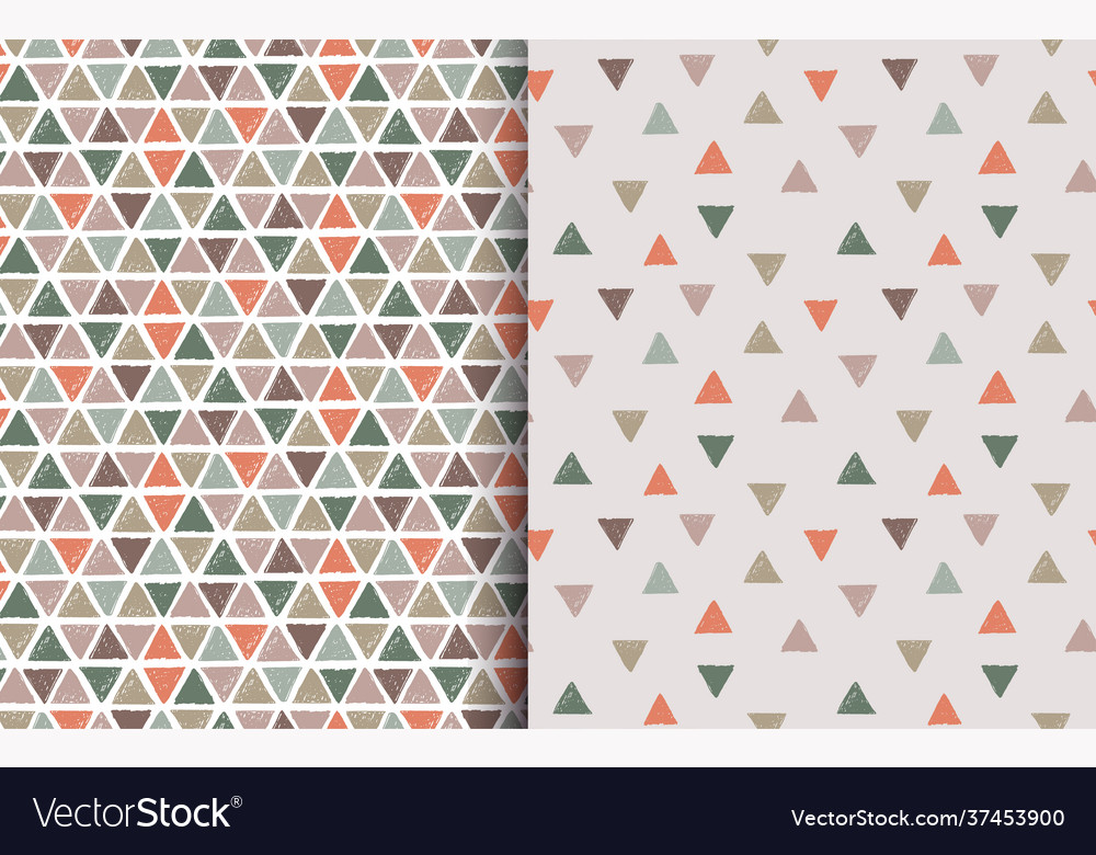 Triangle hand made seamless pattern