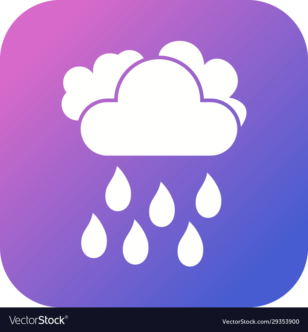 Unique cloudy weather glyph icon