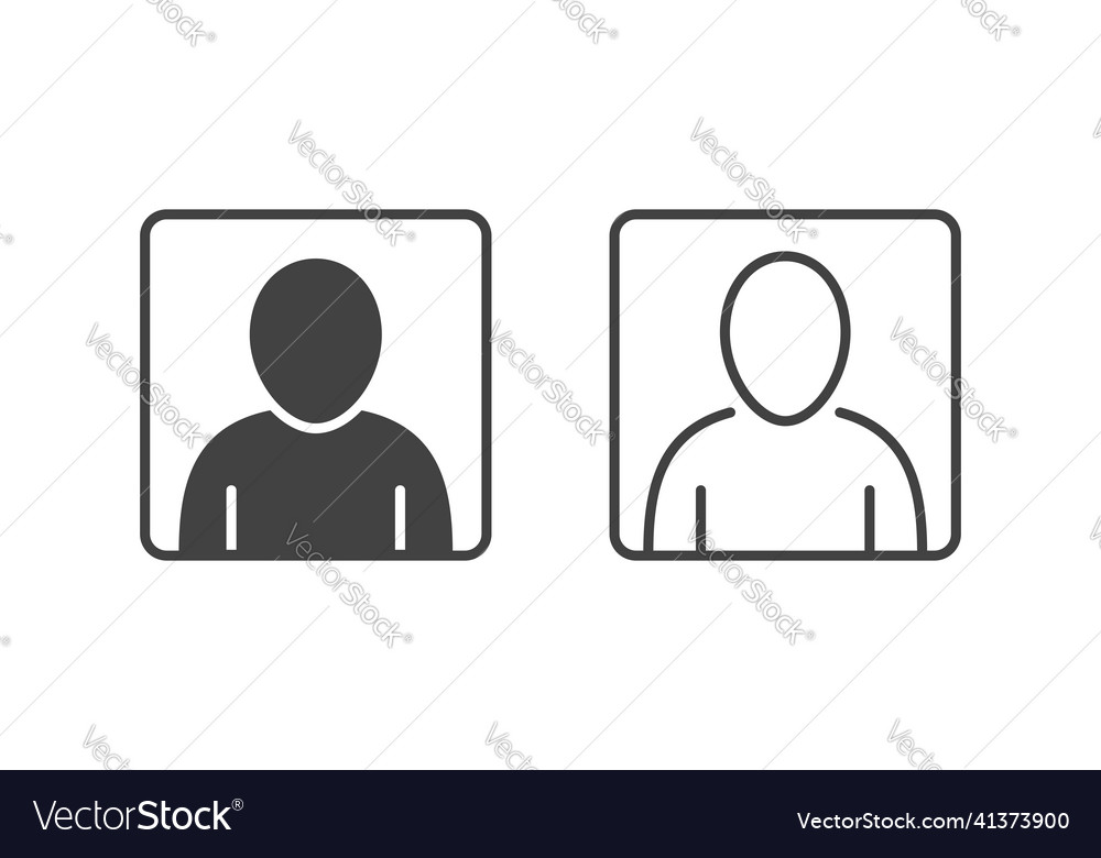 User icon people head avatar face sign for web