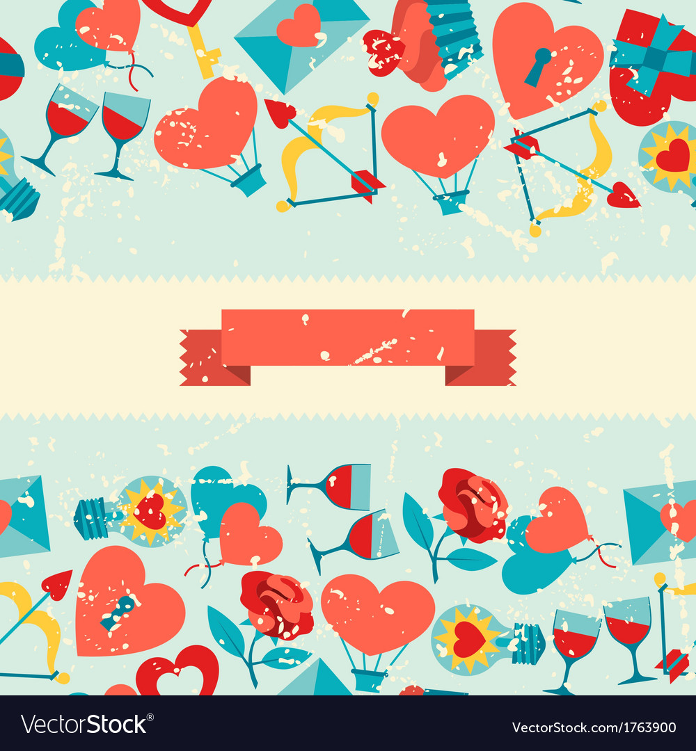 Valentines and wedding seamless pattern