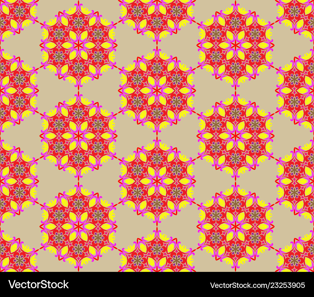 Background with seamless pattern in islamic Vector Image