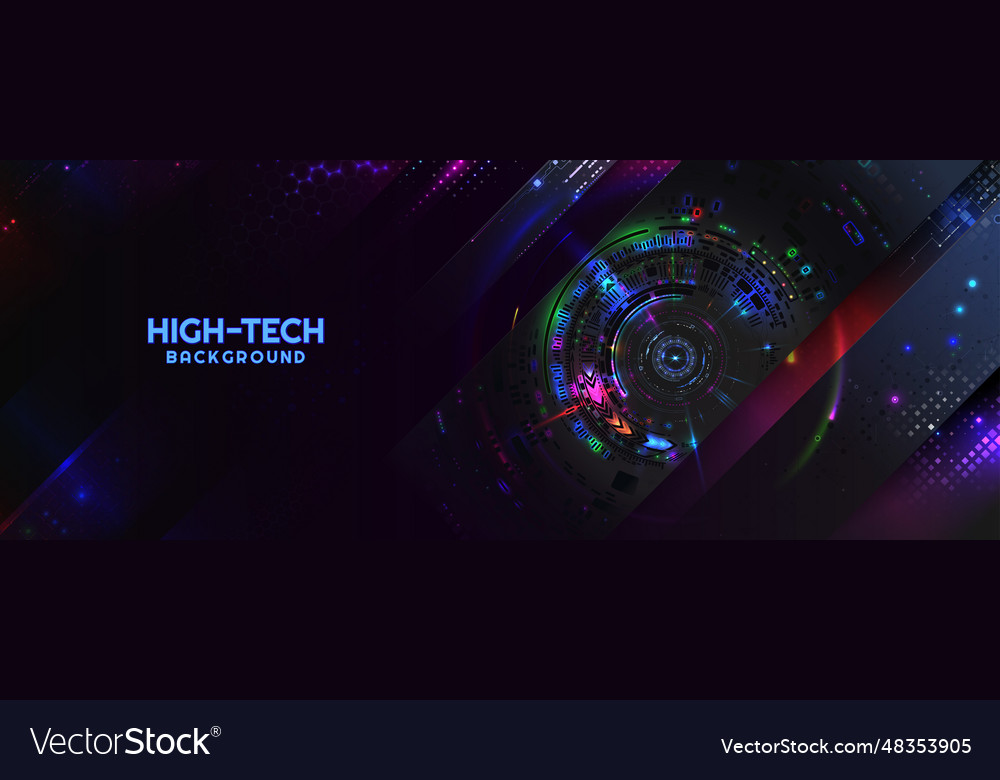 Complex dark hi-tech background with rgb lighting