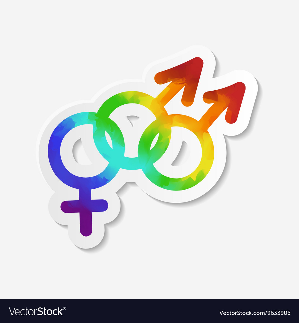 Gender Identity Icon Bisexual Symbol Royalty Free Vector