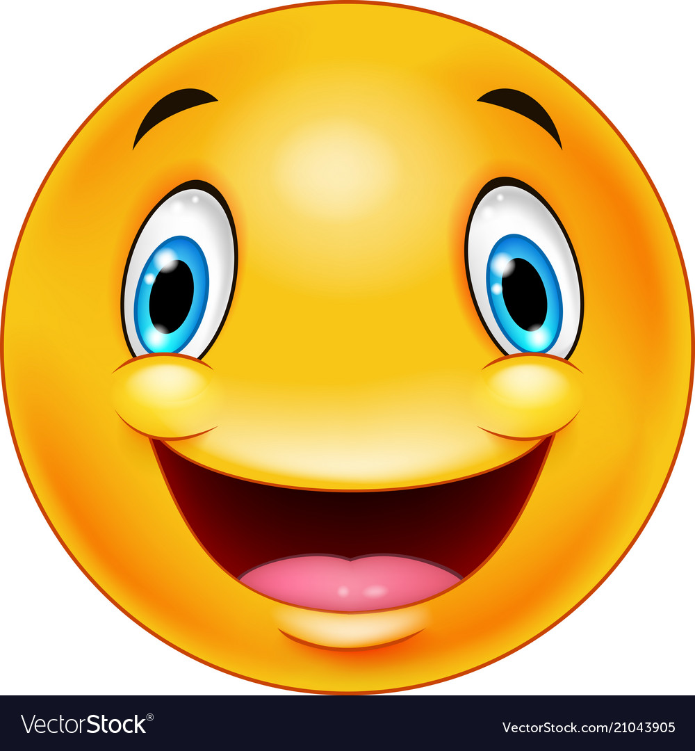 Happy smiley emoticon face Royalty Free Vector Image