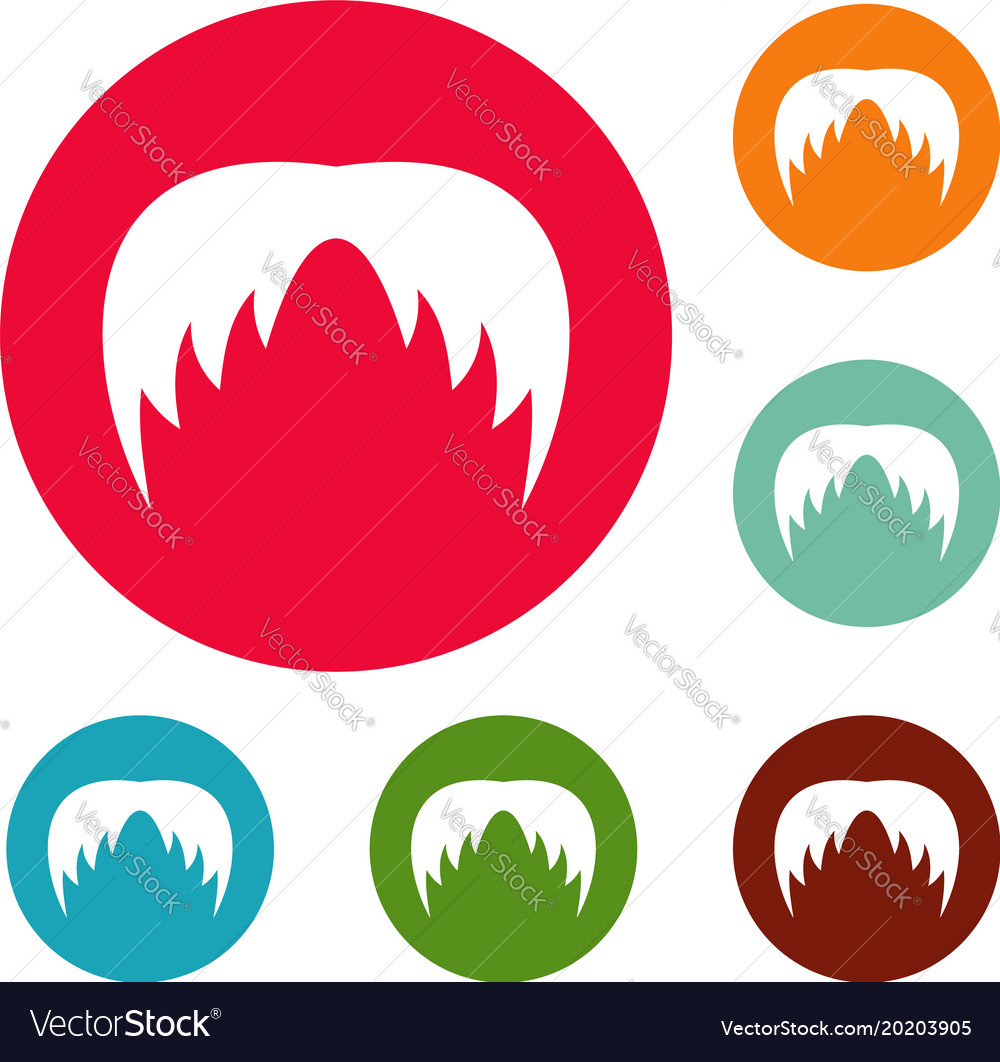 Head hair icons circle set Royalty Free Vector Image Head hair icons circle set Royalty Free Vector Image