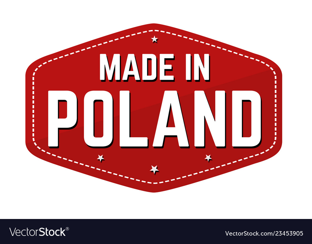 Made in poland label or sticker