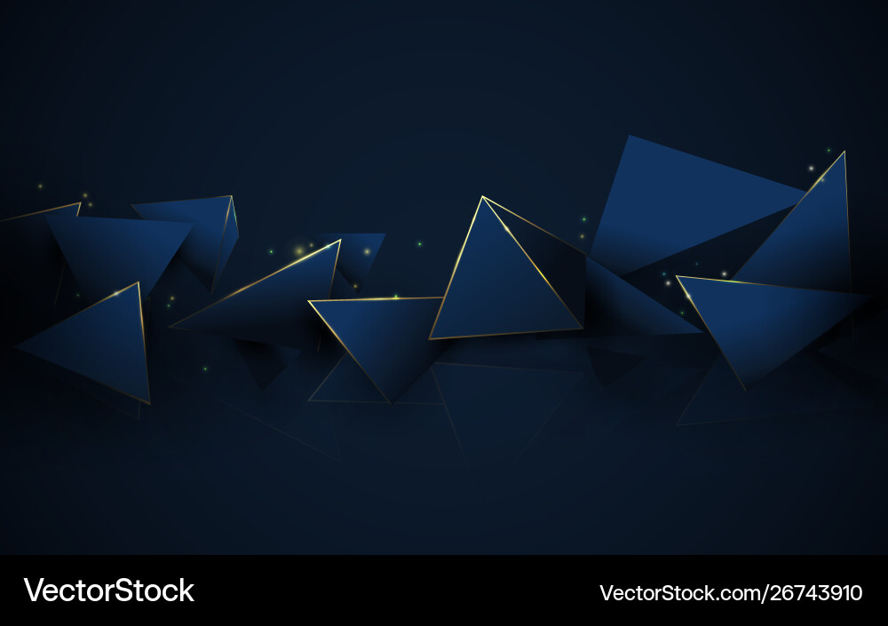 Abstract 3d polygonal pattern luxury background Vector Image