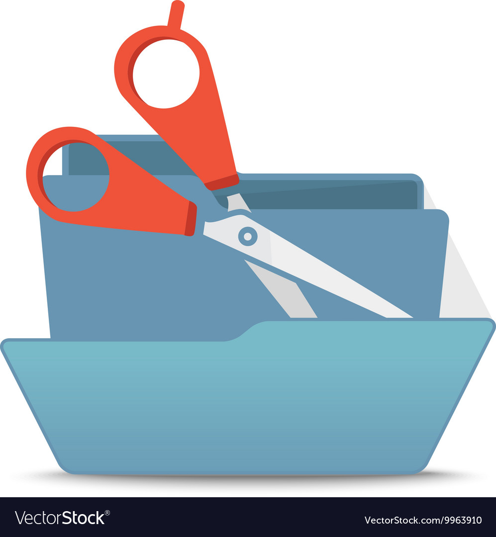 Computer interface folder open isola Royalty Free Vector