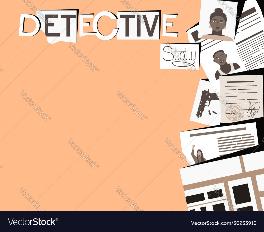Detective story frame with place for text Vector Image