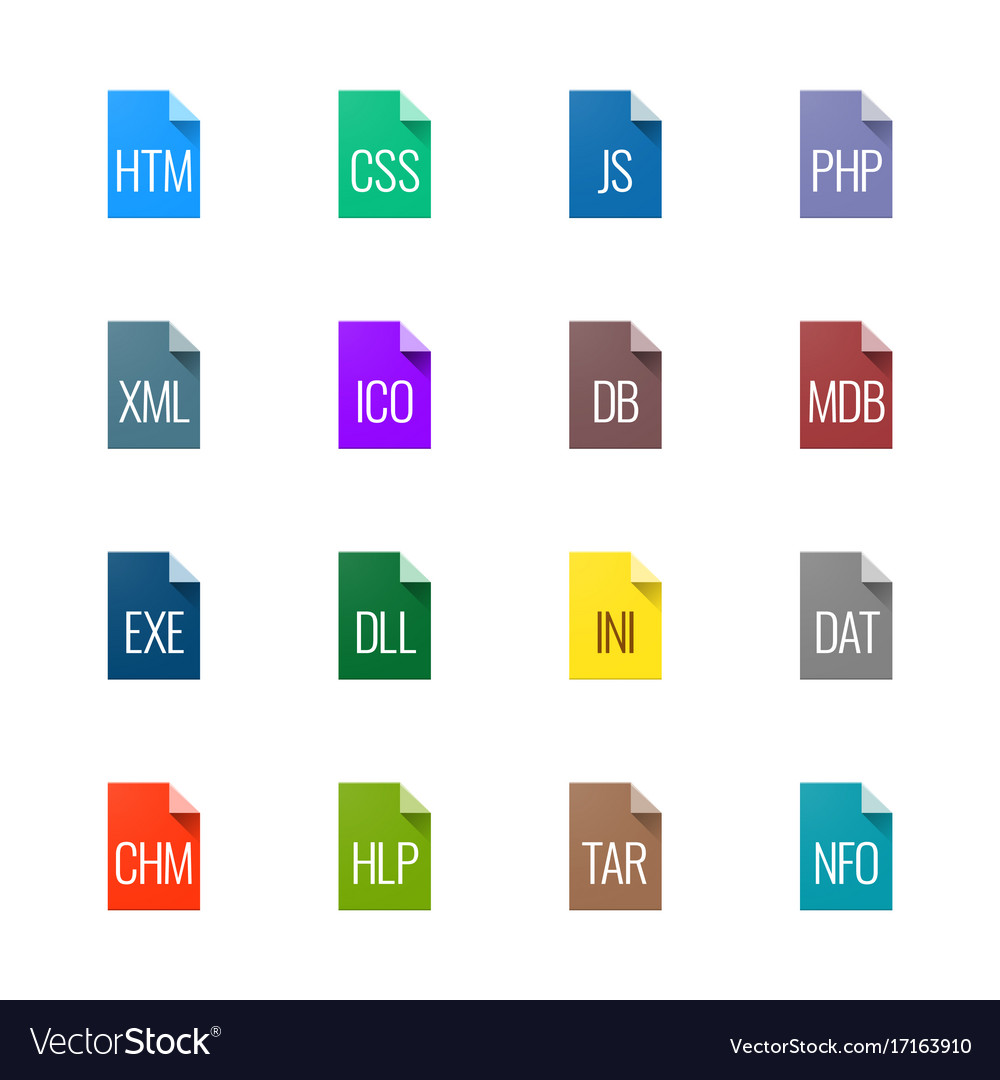 File type icons - websites and applications