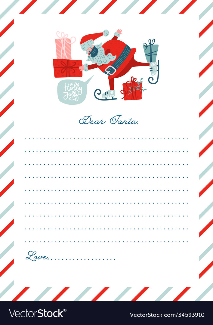 Funny letter to santa claus template