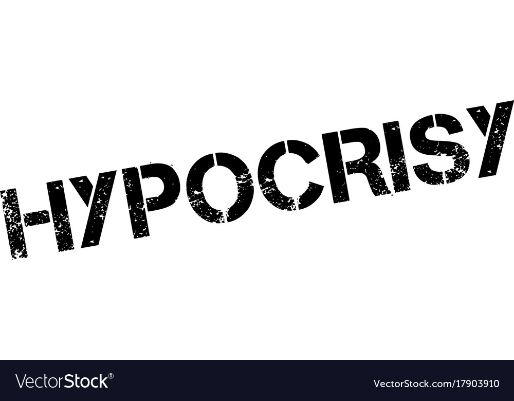 Hypocrisy rubber stamp Royalty Free Vector Image