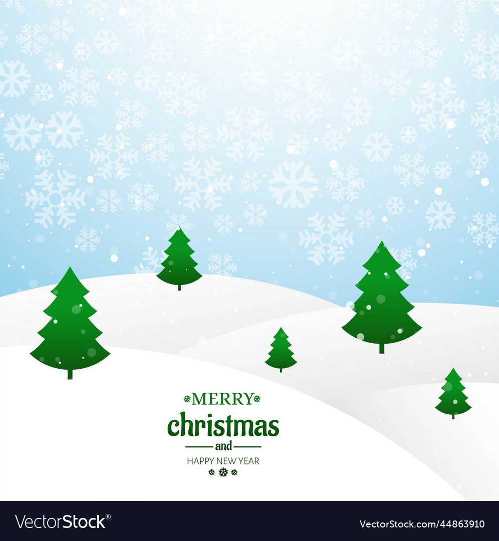 Merry christmas card tree with glitters background