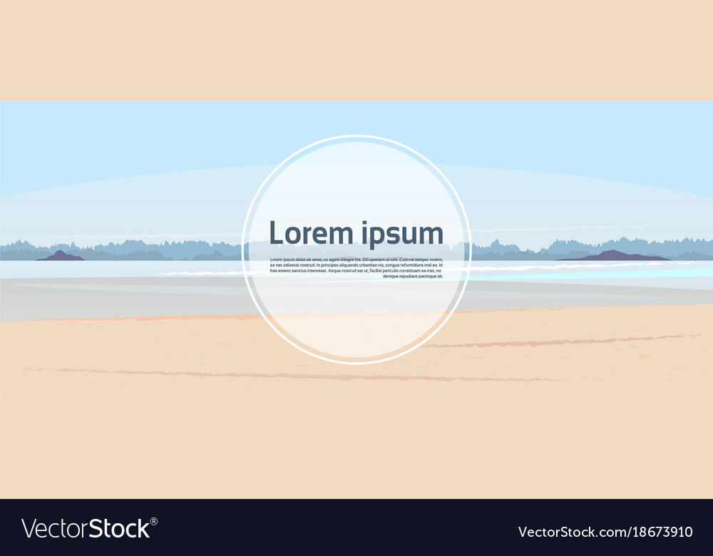 template horizontal banner beach and seaside vector image