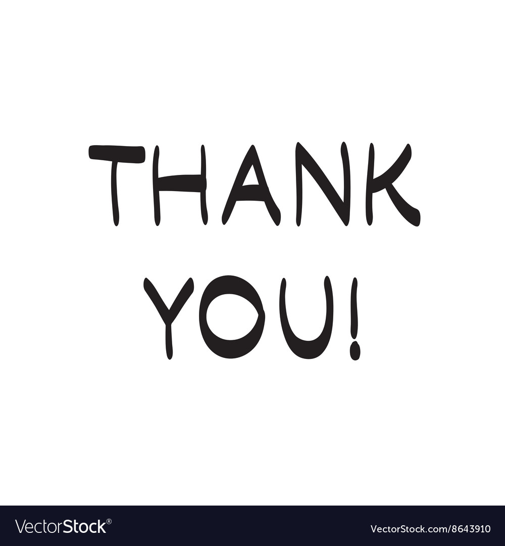 Thank you hand drawn scribble icon symbol Vector Image