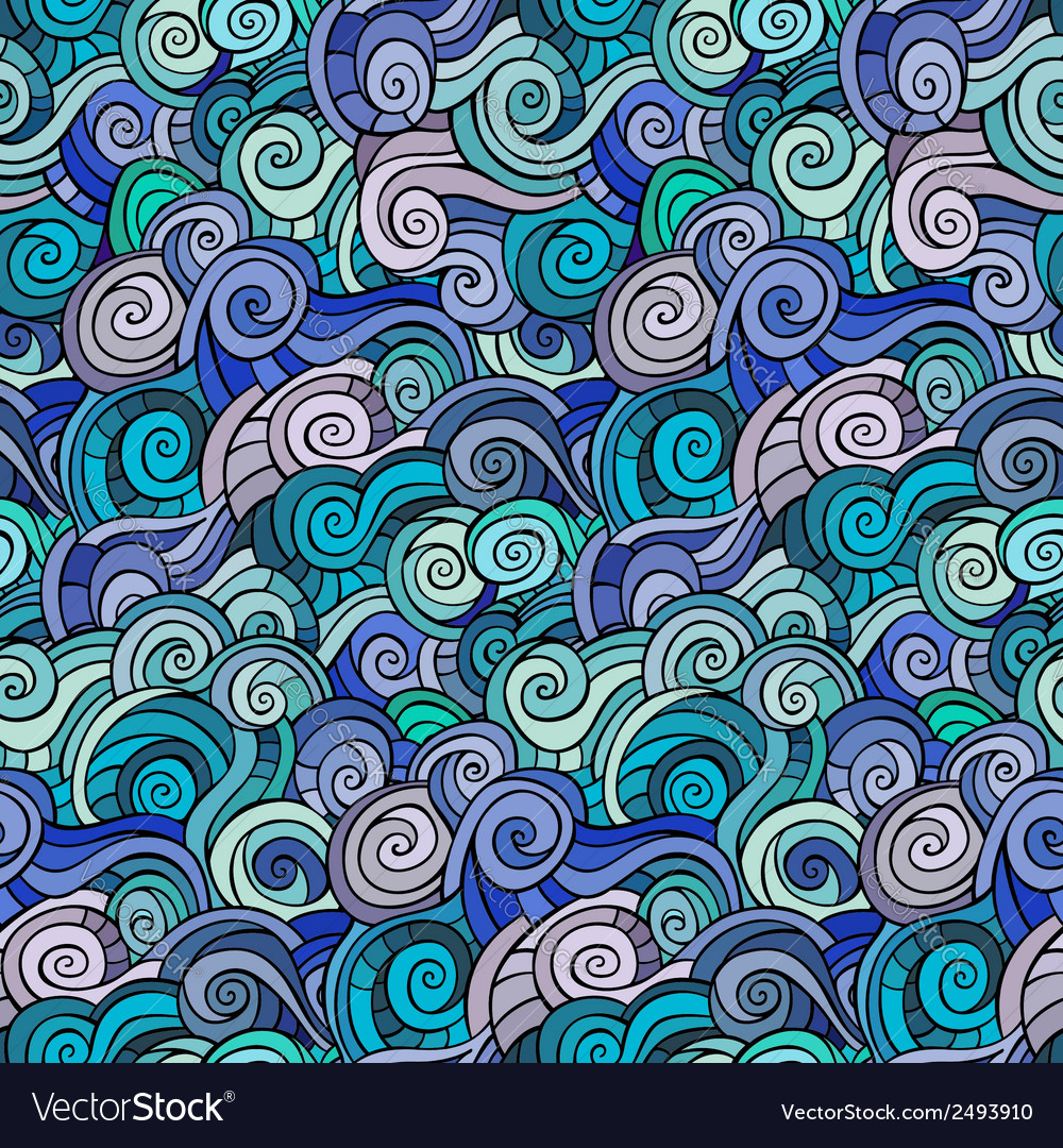 Waves and curls pattern