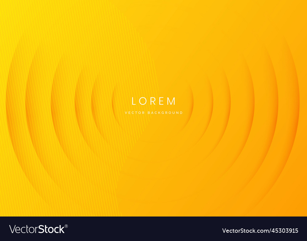 Abstract yellow and orange curve circle layer