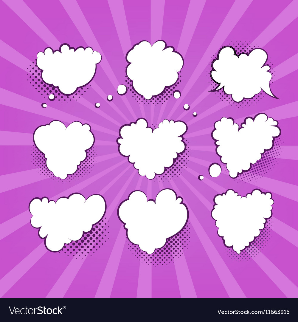 Comic valentine heart